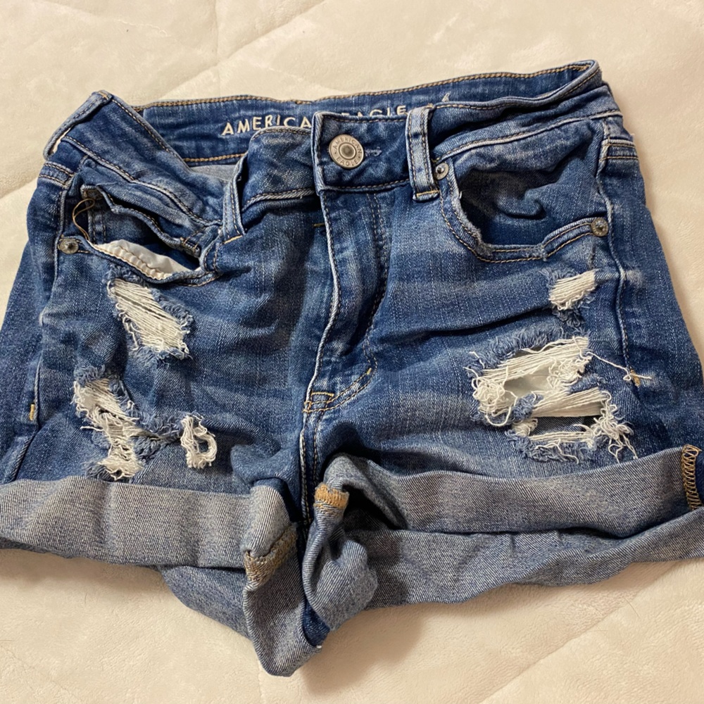 American Eagle High Rise Jean Shorts